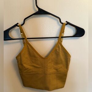 Mustard Yellow Women's Crop Top